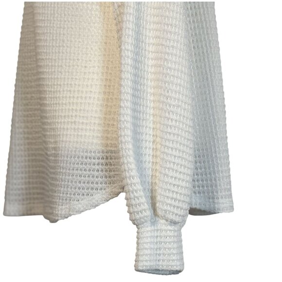 BIBI Size Small Womens Cream Waffle Knit Sweater Cozy Poly-Spandex Blend - Picture 7 of 7